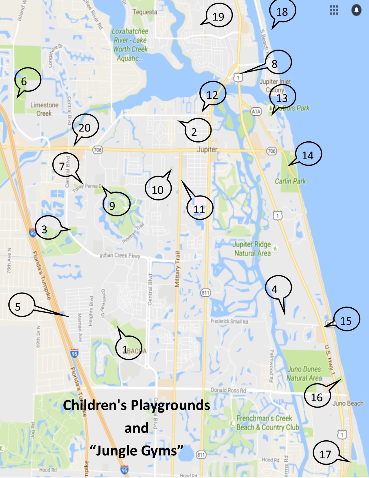Playgrounds Map
